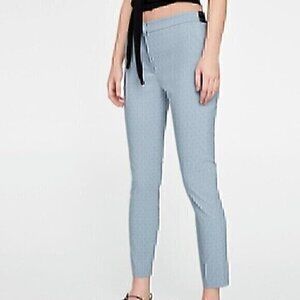 ZARA BASIC Trousers Jogger / Elastic Waist Baby Blue Cropped Ankle Tapered Pants